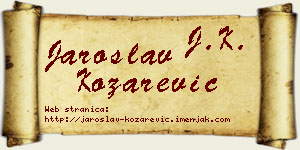 Jaroslav Kozarević vizit kartica